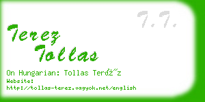 terez tollas business card